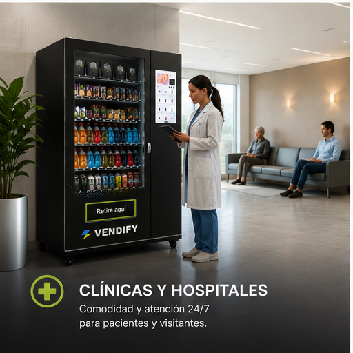 Vendify en clínicas y hospitales: comodidad y atención 24/7 para pacientes y visitantes