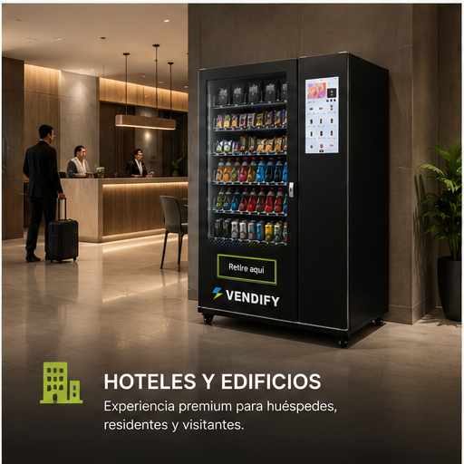 Vendify en hoteles y edificios: experiencia premium para huéspedes, residentes y visitantes